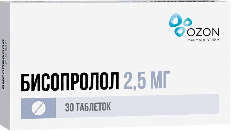 Бисопролол таб. п/о 2,5мг №30